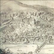 Historic views of Heidelberg castle and and town