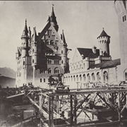 Neuschwanstein castle under construction 1886