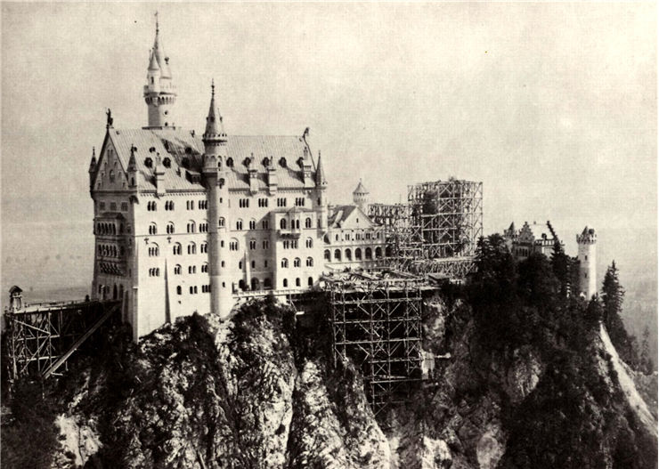 Neuschwanstein - Rectangular Tower under construction